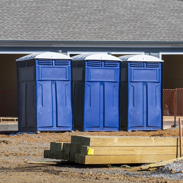 how can i report damages or issues with the portable restrooms during my rental period in Germfask